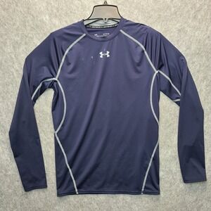 Under Armour Compression Shirt Mens XL‎ Blue HeatGear Long Sleeve Athletic